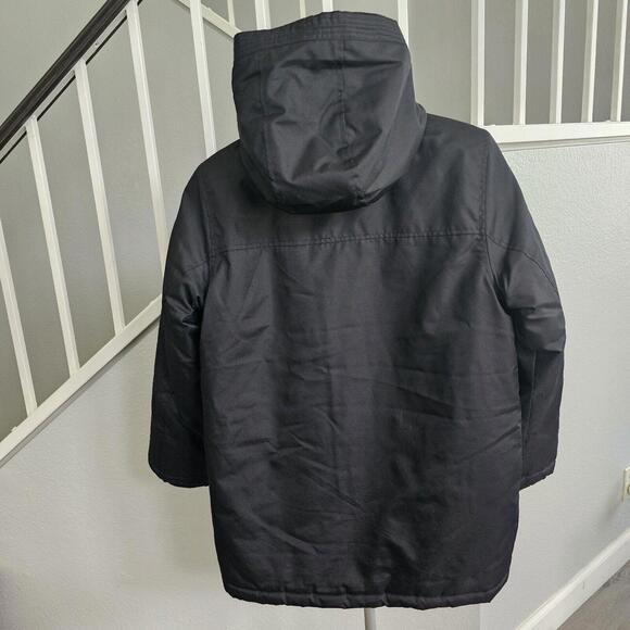 Calvin Klein Hooded Black Coat, Young Adult Unisex SIZE XL - Picture 4 of 11